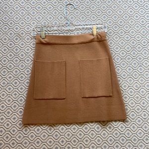 Zara brown knit skirt